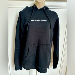 "We're Not Really Strangers" hoodie. Brand inside we're all the same..Size Small